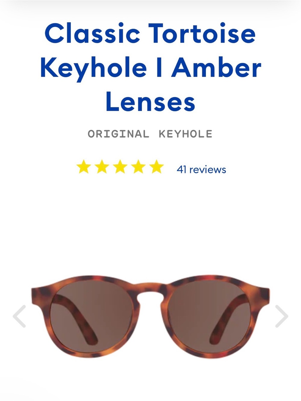 NWT Babiator tortoise keyhole sunglasses size 0-2yrs